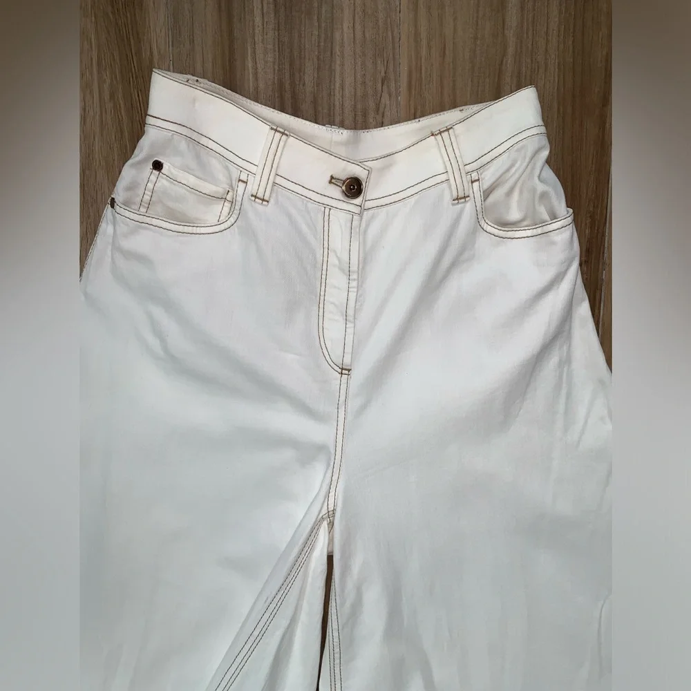 Brunello Cucinelli Womens Pants Wide Leg palazzo Jeans Culottes size 26 - Picture 14 of 14